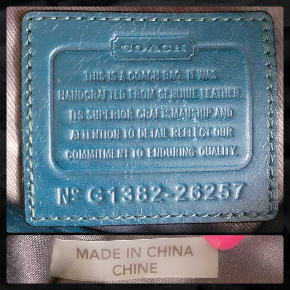 Coach 26257 Madison Phoebe Gathered Teal Leather Shoulder Bag